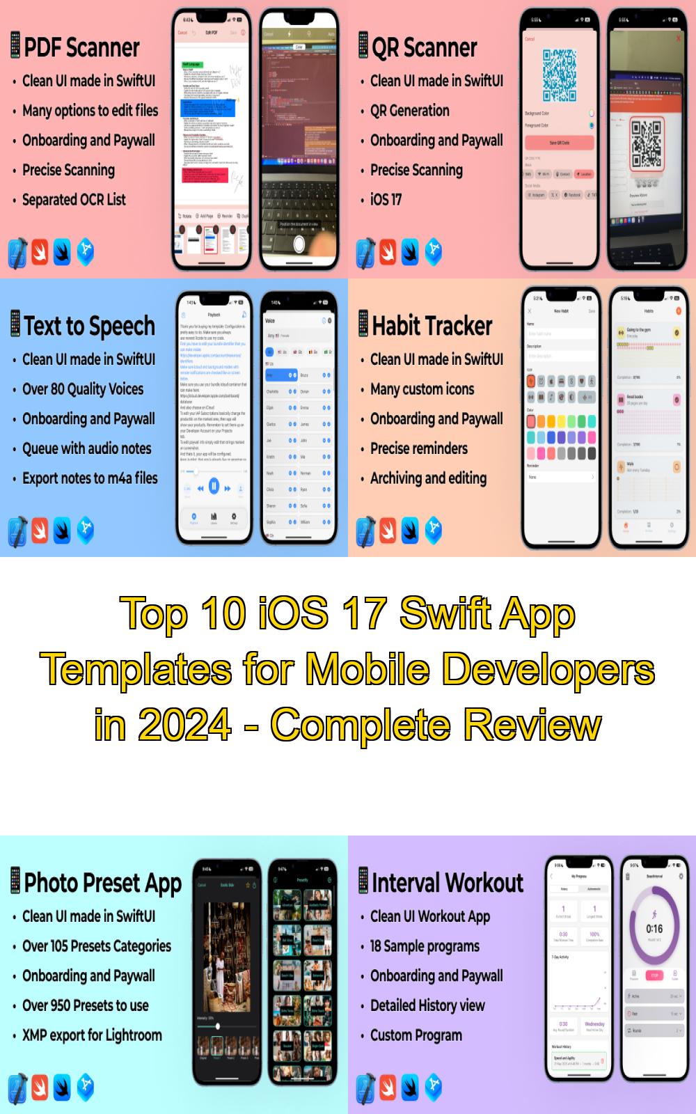 Top 10 iOS 17 Swift App Templates for Mobile Developers in 2024 - Complete Review