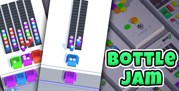 **Bottle Jam - HyperCasual Puzzle Game**