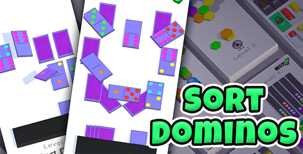 **Sort Dominos - HyperCasual Puzzle Game**