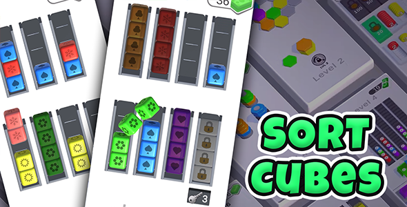 **Sort Cubes - HyperCasual Puzzle Game**