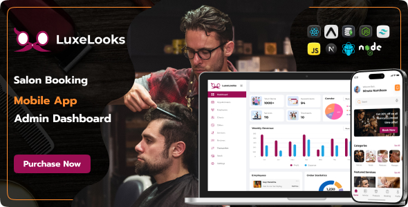 LuxeLooks Salon Booking App with Admin Panel