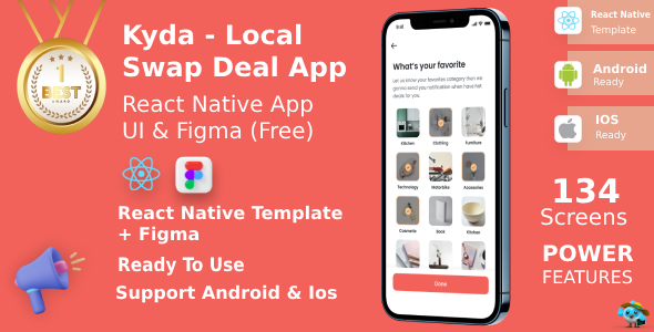 Kyda - React Native Local Swap Deal App