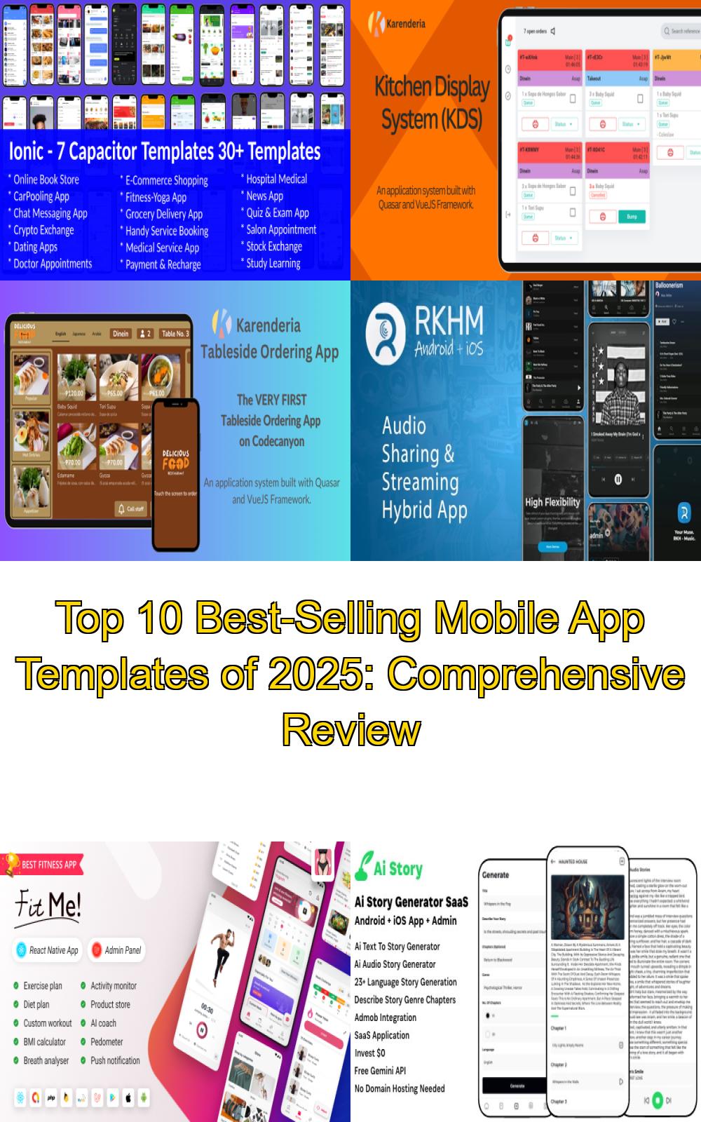 Top 10 Best-Selling Mobile App Templates of 2025: Comprehensive Review