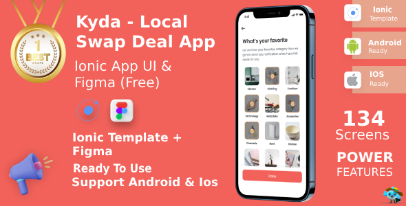 Kyda - Ionic Local Swap Deal App