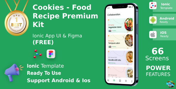 Cookies App - Ionic Food Recipe Premium App