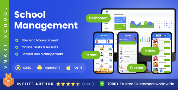 4 Apps School Management Bundle - Smart School