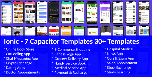 Ionic 7 Template Bundle with 30 Apps