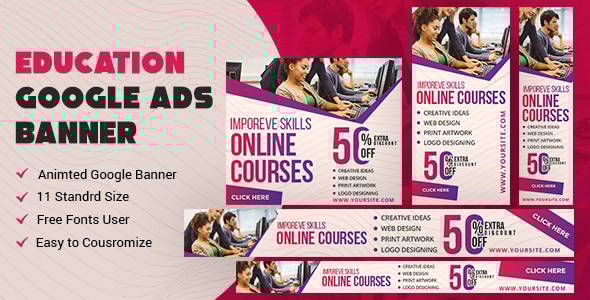 Education HTML5 Google Banner Ad