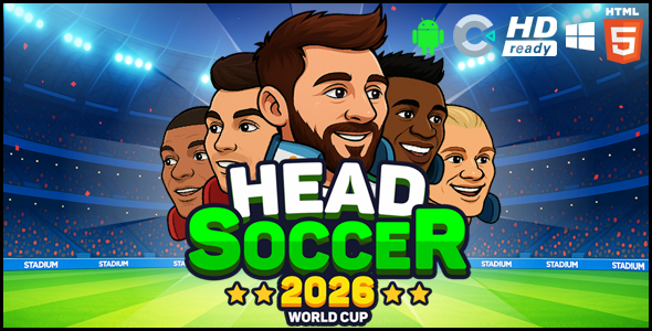 Head Soccer 2026 World Cup HTML5 Game (Construct 3)