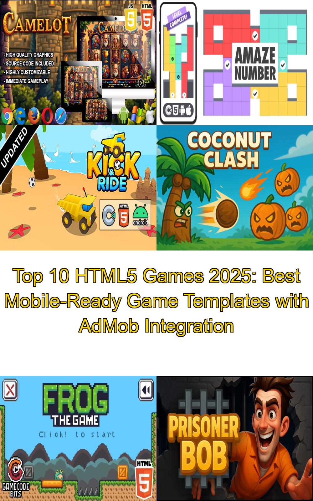 Top 10 HTML5 Games 2025: Best Mobile-Ready Game Templates with AdMob Integration