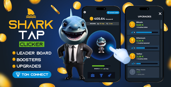**Shark Tap - Clicker Game**