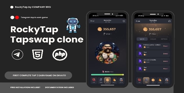 **Rocky - TapSwap Like Telegram Clicker Game**