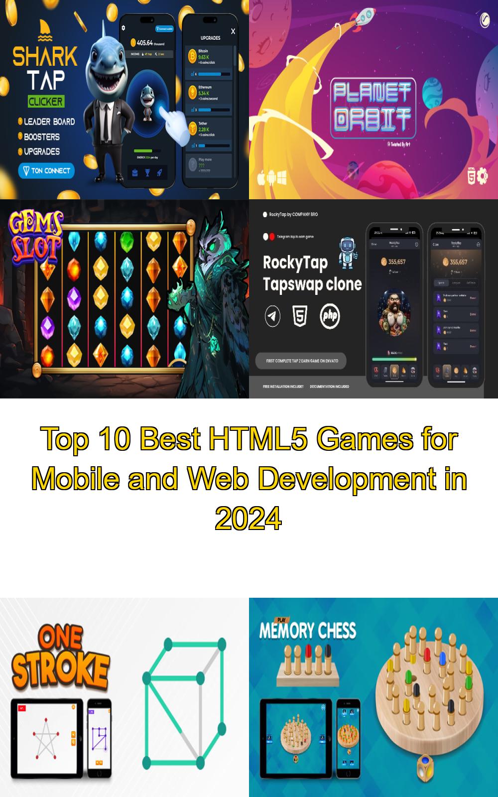 Top 10 Best HTML5 Games for Mobile and Web Development in 2024