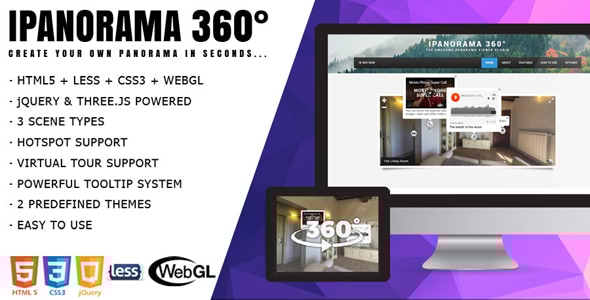 iPanorama 360 - jQuery Virtual Tour with Builder