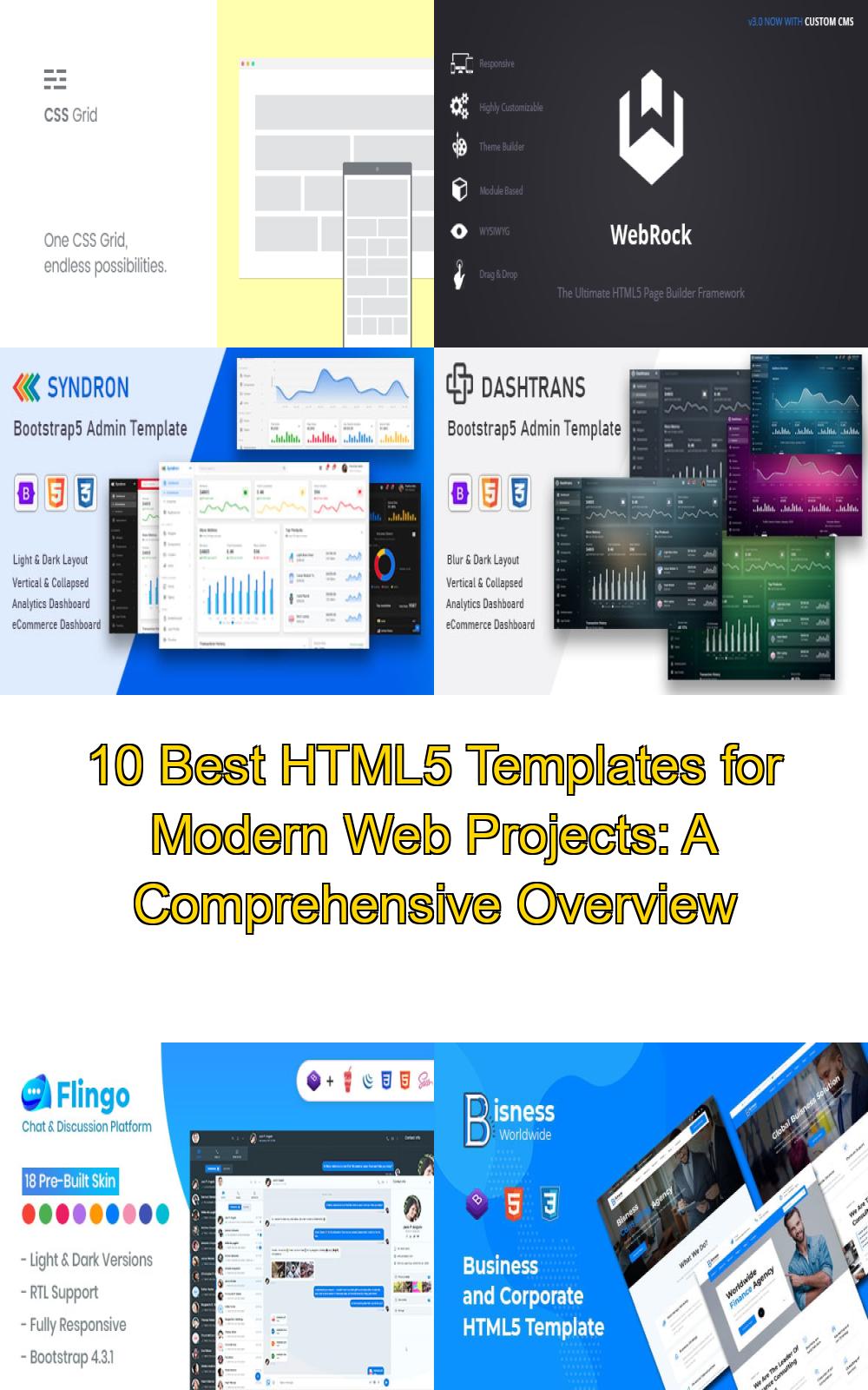 10 Best HTML5 Templates for Modern Web Projects: A Comprehensive Overview