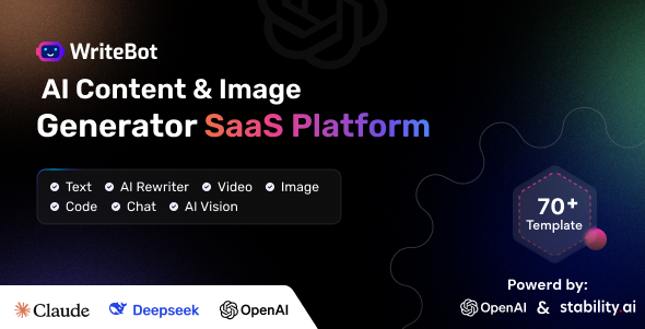 **WriteBot – AI Content Generator SaaS Platform**
