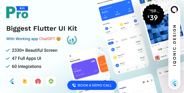 **ProKit – Flutter App UI Design Template Kit**