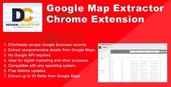 **Google Map Extractor Chrome Extension**