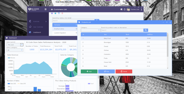 **Flat Modern UI Template for .NET WinForms \(Dark Mode Ready\)**