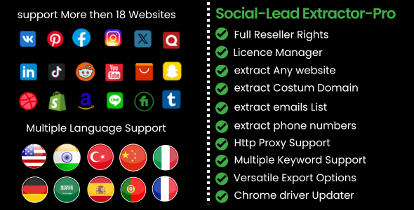 **Atlas Lead Prospector \- Unlimited Social Media Emails Scraper**
