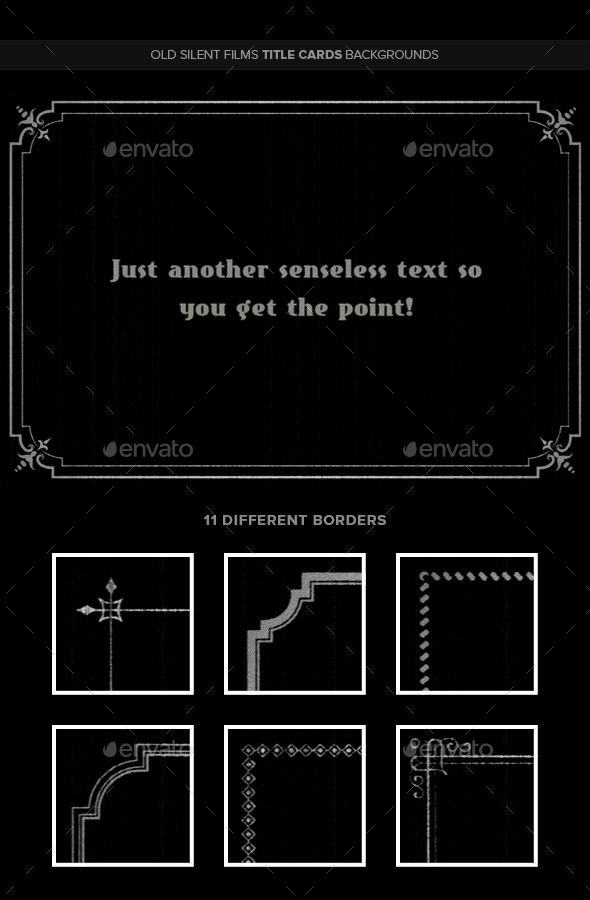 Old Silent Films Title Cards Backgrounds