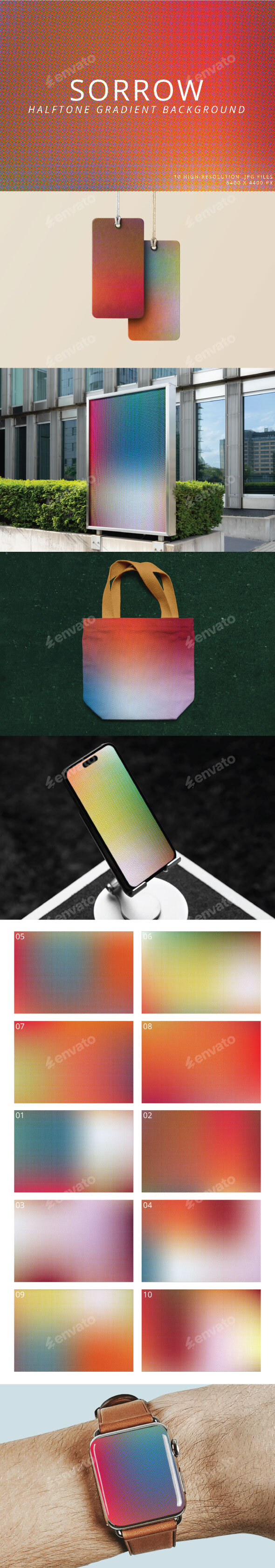 Sorrow Halftone Gradient Background