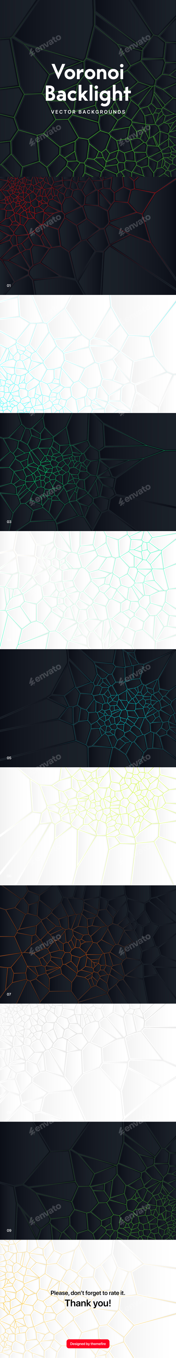 Voronoi Backlight Vector Backgrounds