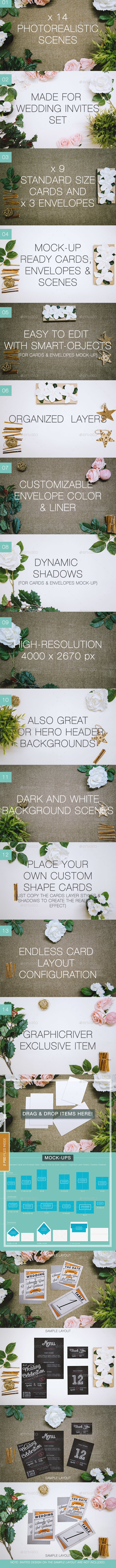 Photorealistic Cards and Invites Mock-Up Maker v2