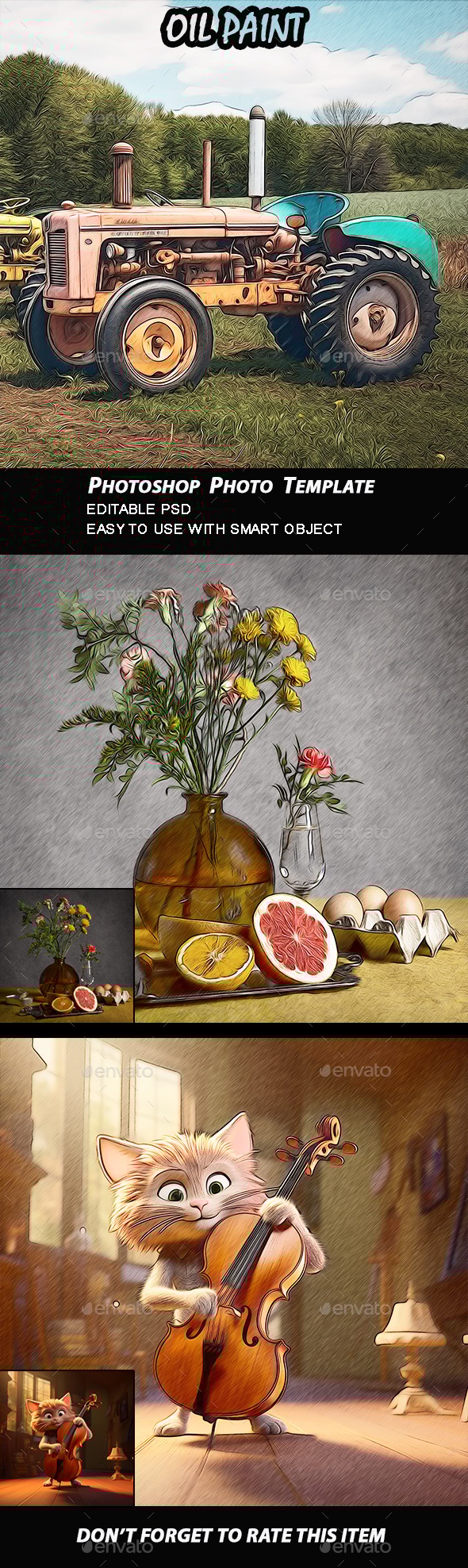 Oil Paint Photo Templates