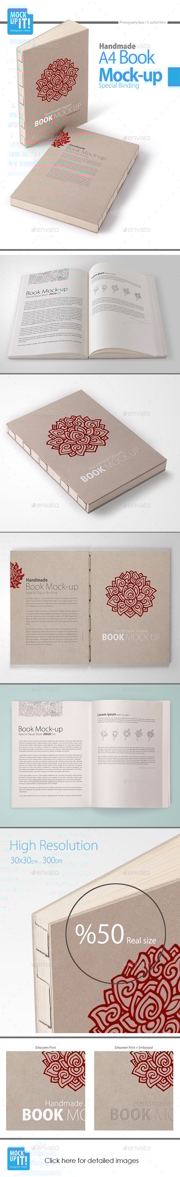 Handmade A4 Book Mock up