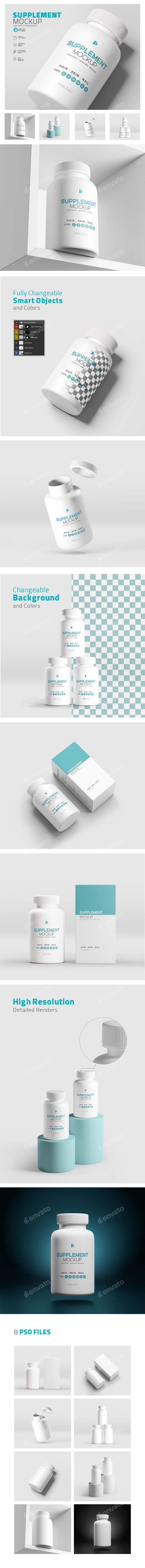 Supplement Bottle Mockup