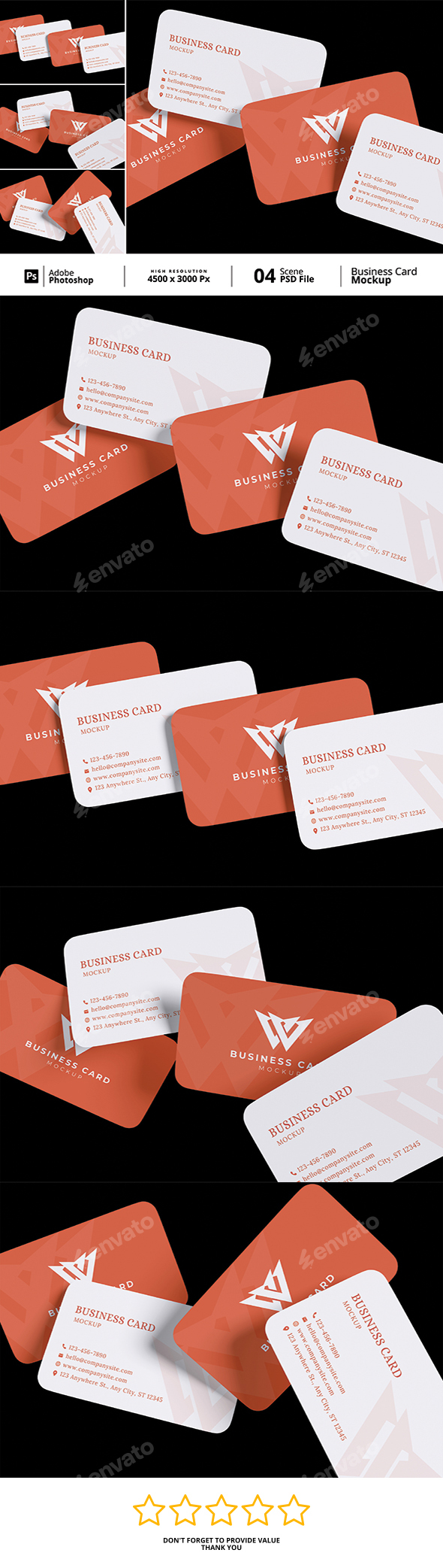 Business Card Mockup Bundle Set