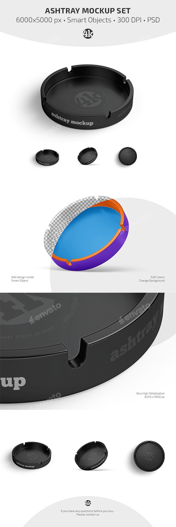 Ashtray Mockup Set