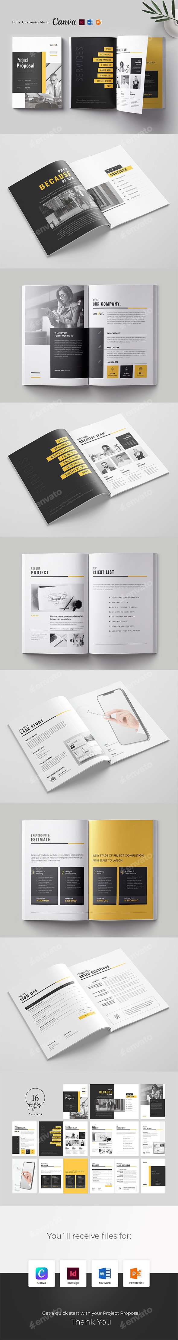 Business Proposal Template, Marketing Proposal, Client Proposal | MS word, Canva