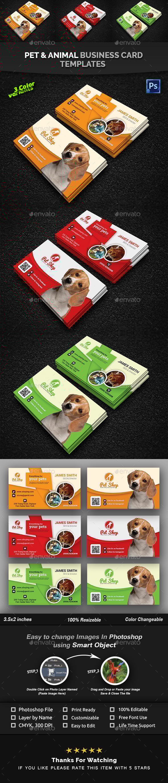 Pet Business Card | Animal Business Card Templates