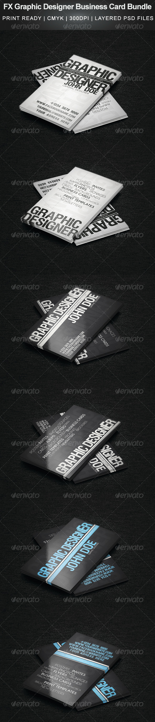 FX Graphic Designer Business Card Bundle