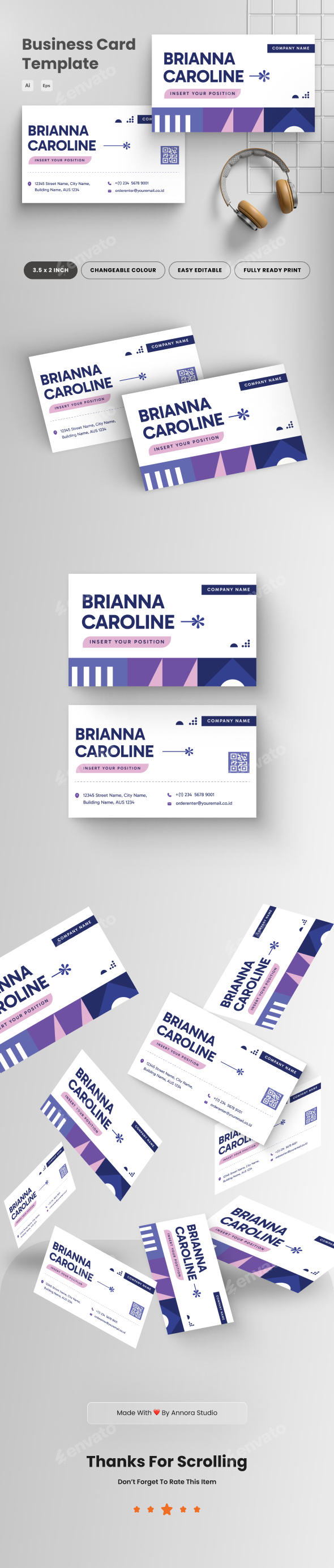 Modern Geometric Business Card