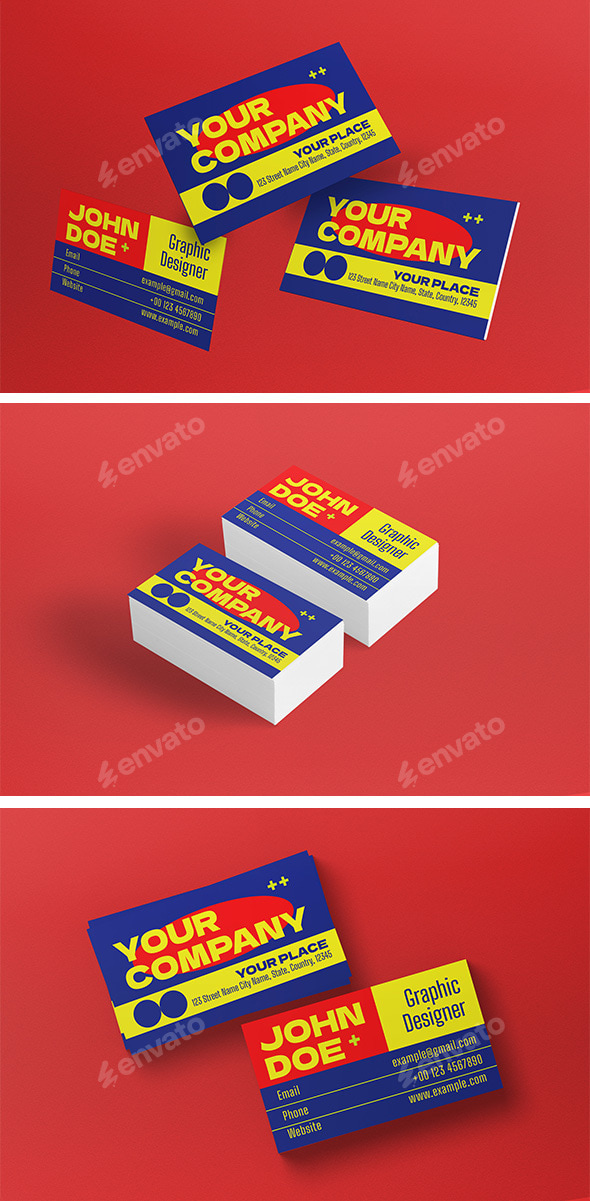 Blue Bold Minimalism Business Card