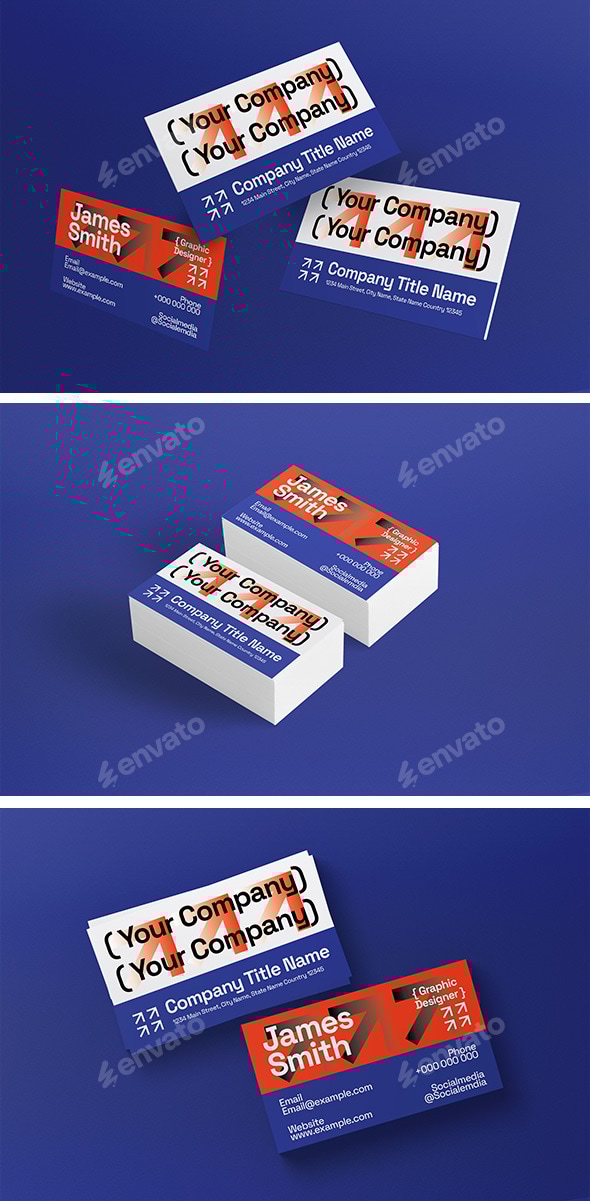 Yellow Blue Utilitarian Business Card