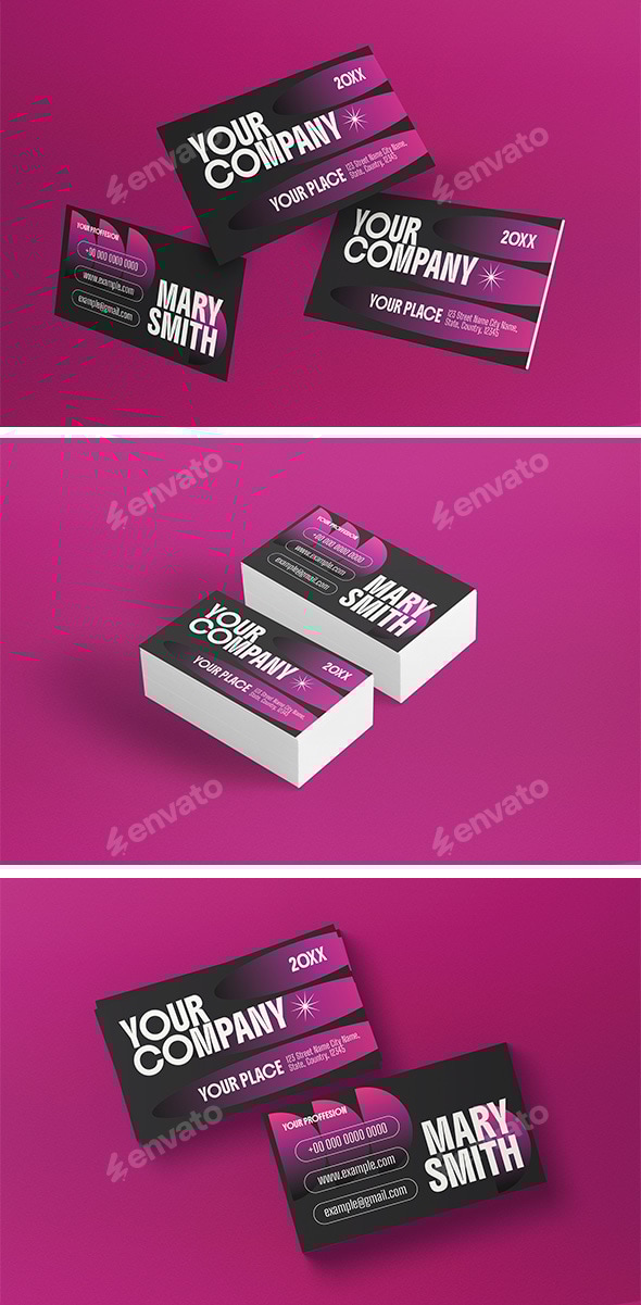 Purple Bold Minimalism Business Card