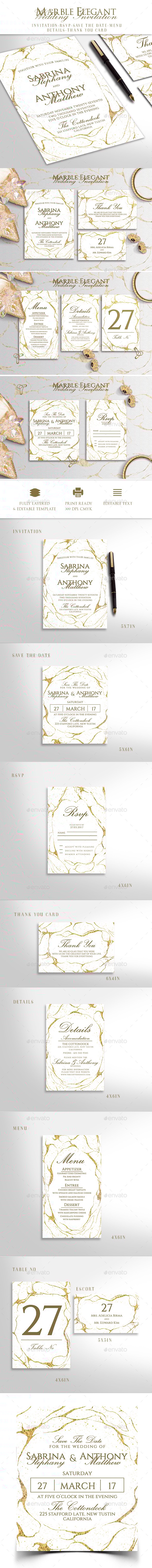 Marble Wedding Invitation