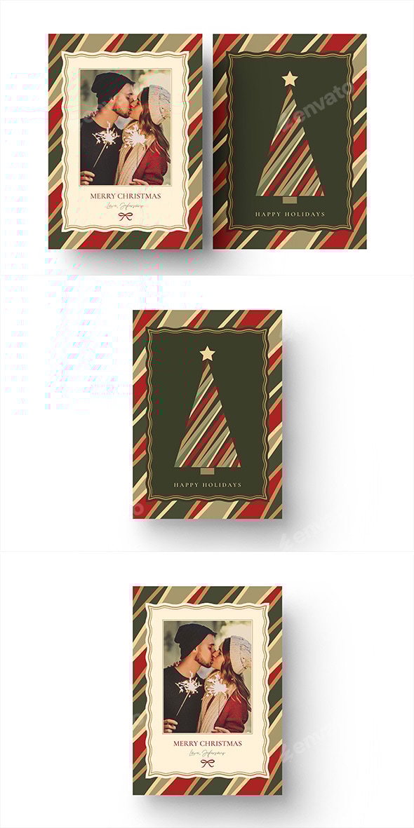 Holiday Christmas Photo Card Template