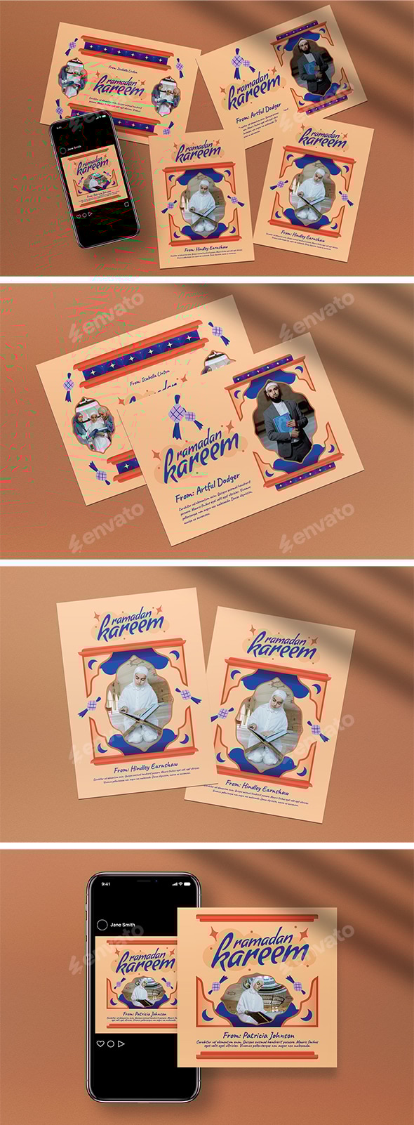 Orange Quirky Ramadan Greeting Card Photobooth