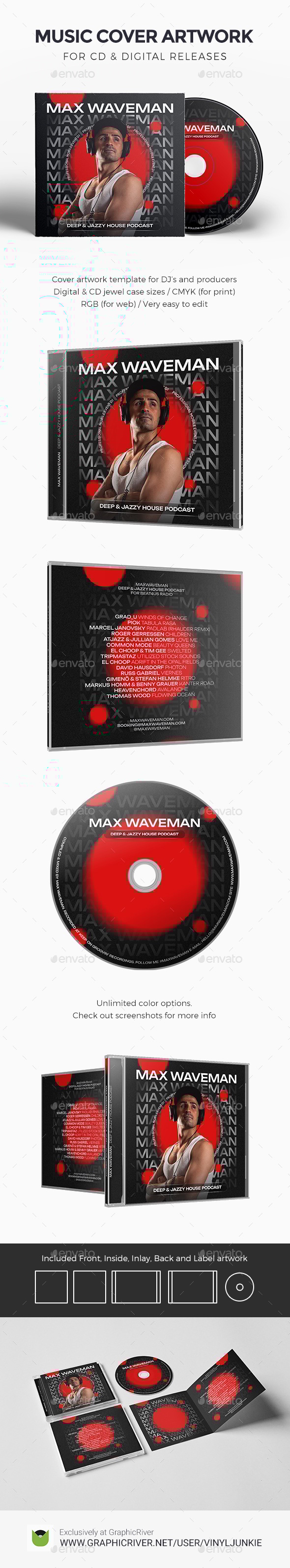 DJ Mixtape Cover Artwork Template for CD / Digital Releases