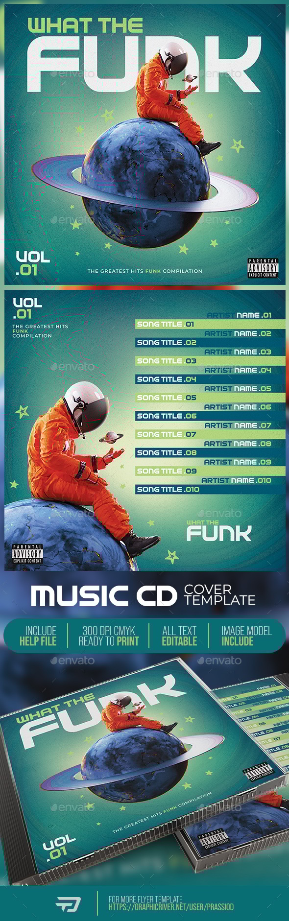 Music CD Cover Template