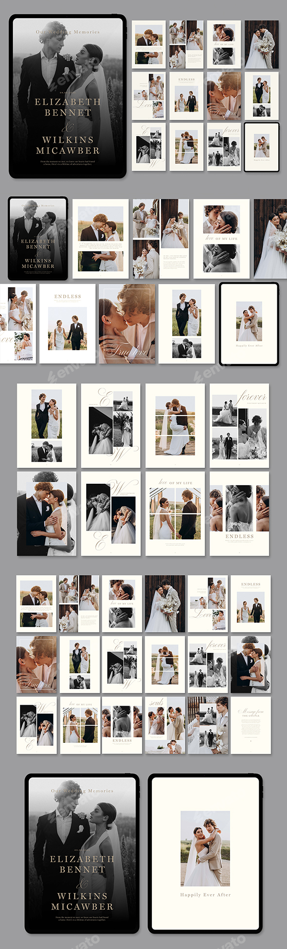 Digital Wedding Photo Album Template
