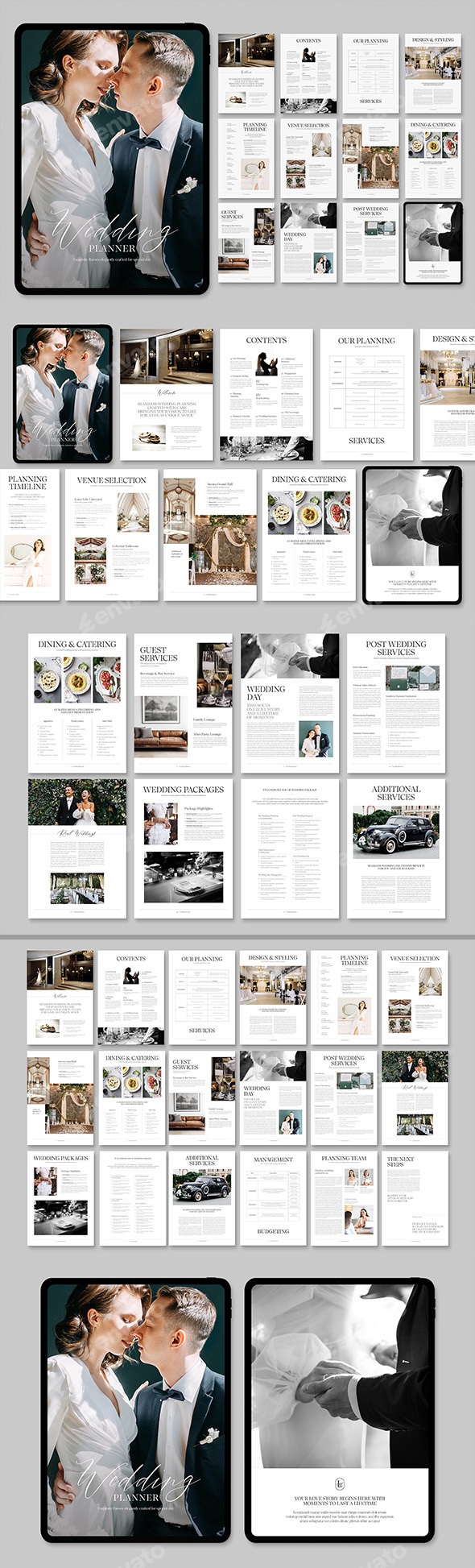 Digital Wedding Planner Brochure Template
