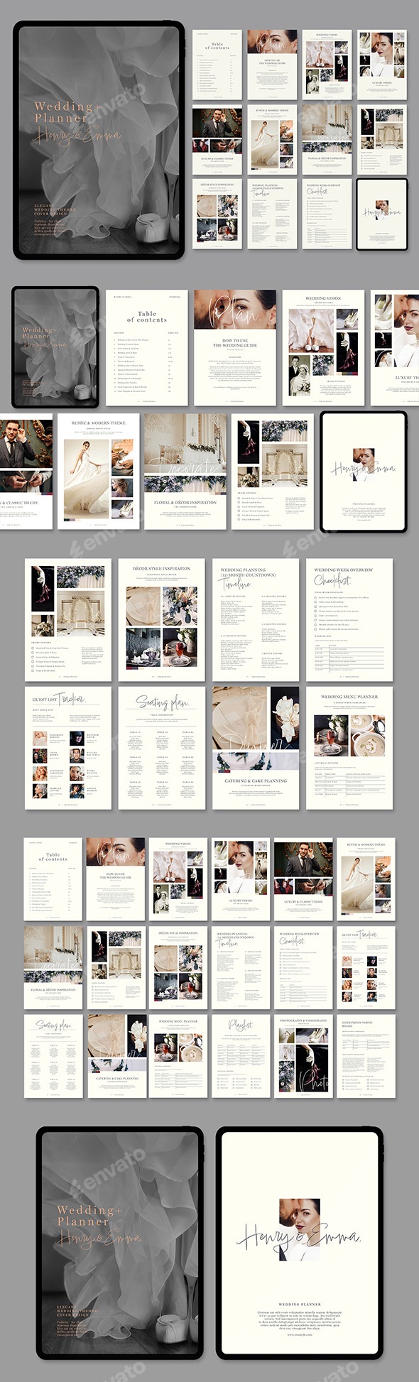 Visual Wedding Planner Template (Digital)