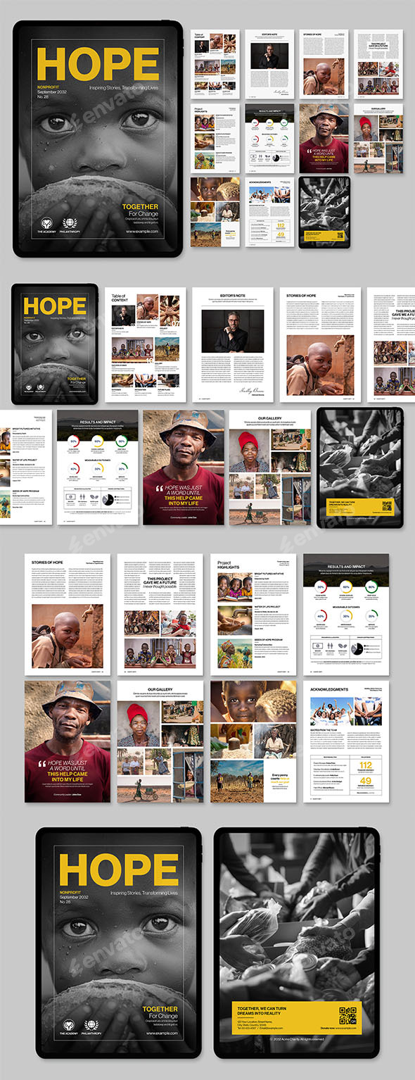 Charity Ebook & Digital Magazine Template