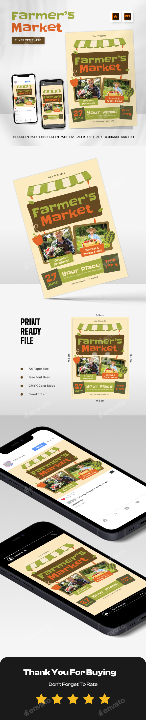 Farmer Market Flyer Template